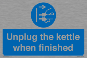Unplug the kettle when finished